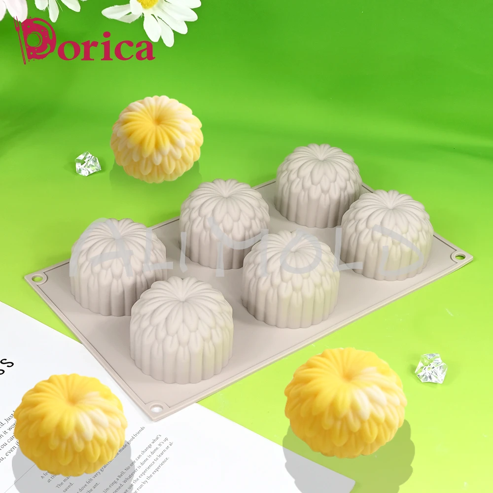 

6-hole Flower Dessert Silicone Mold Pudding Chocolate Mousse Molds Soap Candle Gypsum Making Mould Kitchen Bakeware Accessories