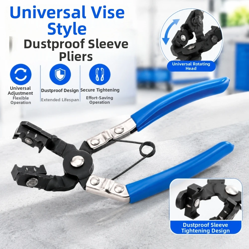 Flexible Swivel Pliers For CV Joint Boot Clamp Dust Cover Repair Tool For Auto Mechanic Hand Gear Blue Handle Flexible