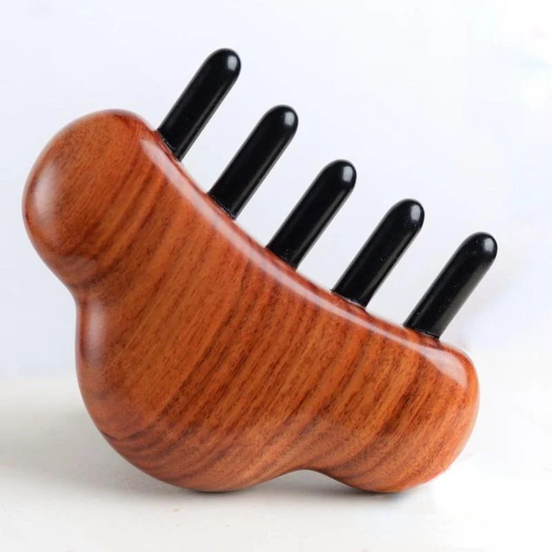 

Hair Comb Scalp Meridian Massage Sandalwood Brush Wide Teeth Head Acupuncture Massager Anti-static Hair Loss Combs