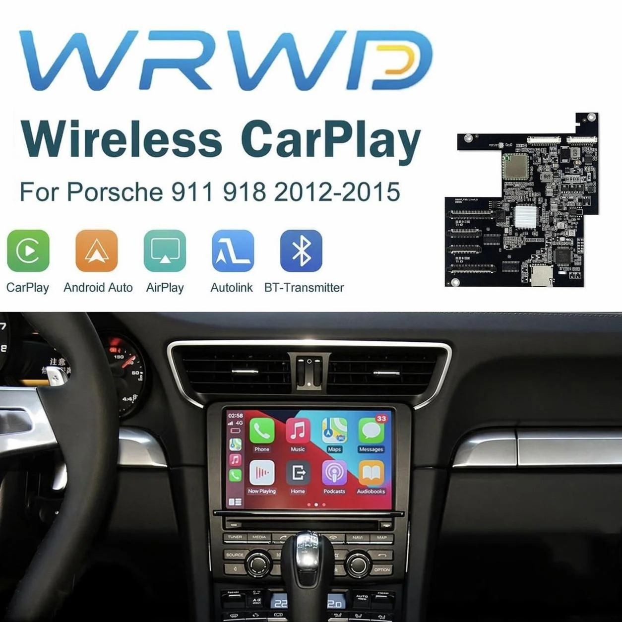 Wireless CarPlay Android Auto For Panamera Cayenne Macan Cayma 911 918 PCM 3.1 Support Mirror Link AirPlay Camera