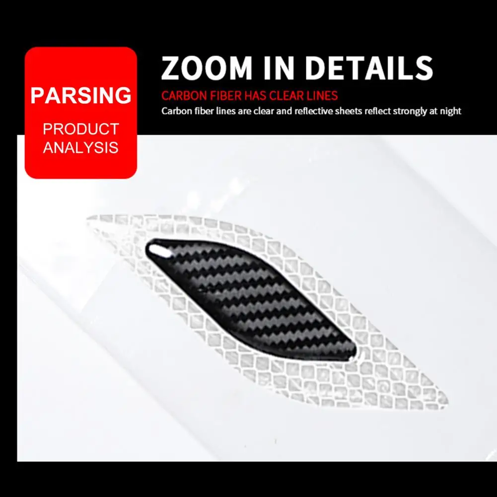 6Pcs Car Reflective Tape  Durable Car Styling Reflective Strip Safety Warning Tape  Wear-resistant Car Reflective Strip