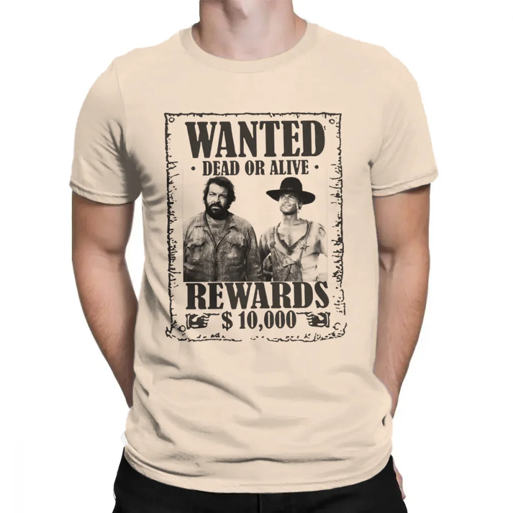 

T Shirt Men Bud Spencer Terence Hill Wanted Lo Chimavano Classic Epic Movie Tshirt 3D Printed Graphic Soft Tops Vintage T-Shirt