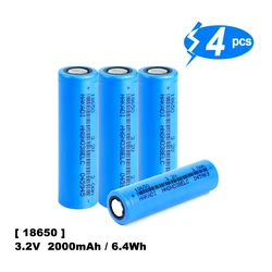 HAKADI 18650 Lifepo4 Rechargeable 3.2V 2000mah Batteries 4-40PCS For DIY 12V 24V 36V 48V Scooter E-bike Solar Light