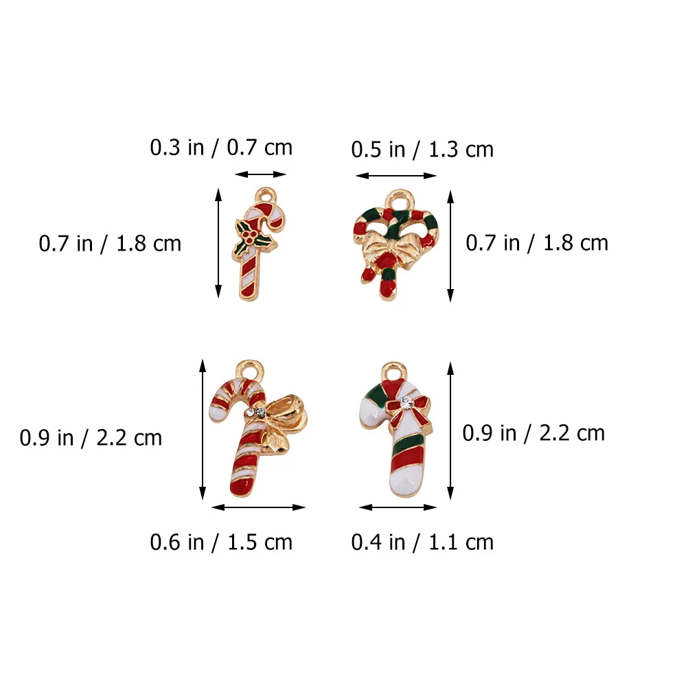 

50Pcs Candy Cane Hanging Ornaments Creative Christmas Decorations Christmas Tree Pendant Holiday Home Office Decor