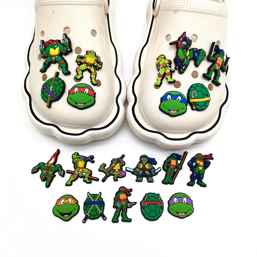 TMNT PVC Shoe Charms Ninja Warrior Turtle Detachable Clog Shoe Decor Accessories Gift for Classic Comic Movie Character Fans