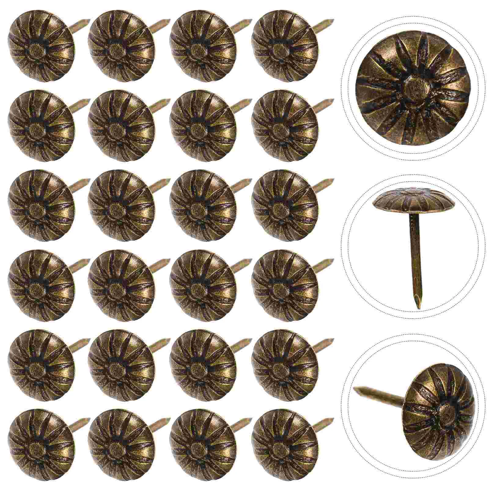 

300 Pcs Retro Nails Furniture Upholstery Pins Vintage Tacks Decorative Iron Push