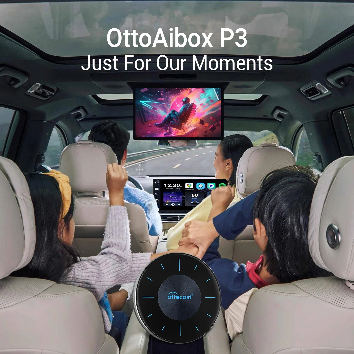 OTTOCAST PICASOU 3 CarPlay AI Box Wireless Android Auto TV Box for mini HD MI for Toyota Kia Hyundai VW Car Accessories Tools