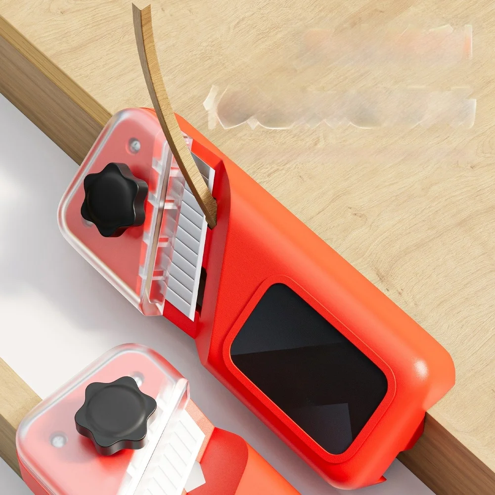 45 Degree Bevel Cutter Red ABS Dual Slot Chamfering Plane With SK5 Steel Blade For Drywall Edge Trimming Woodworking Tool