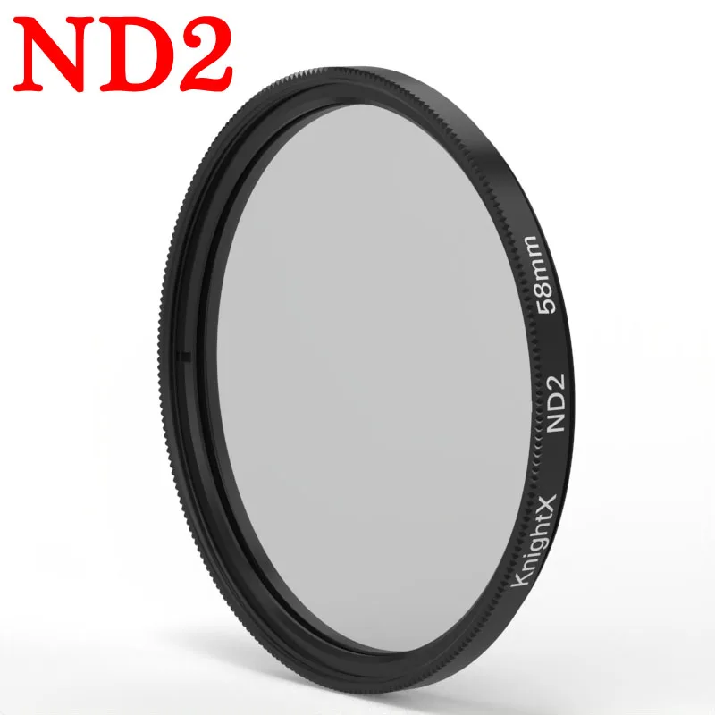 KnightX ND FILTER ND2 ND4 ND8 ND16 Neutral Density Color For canon nikon d70 d600 50d 49mm 52mm 55mm 58mm 62mm 67mm 72mm 77mm