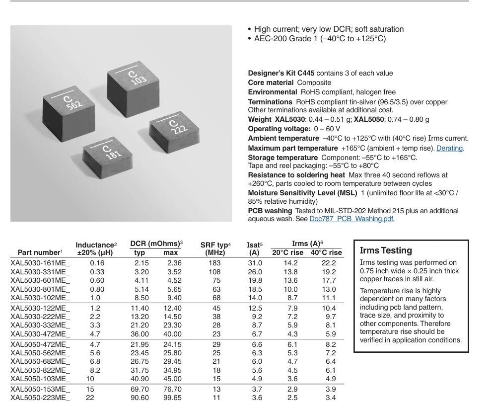 XAL5030-222MEC sensor Chip Integrado Formando Indutor, 2.2UH 9.7A  blindado Power Inductor, SMD, 10pcs por lote XAL XAL5030