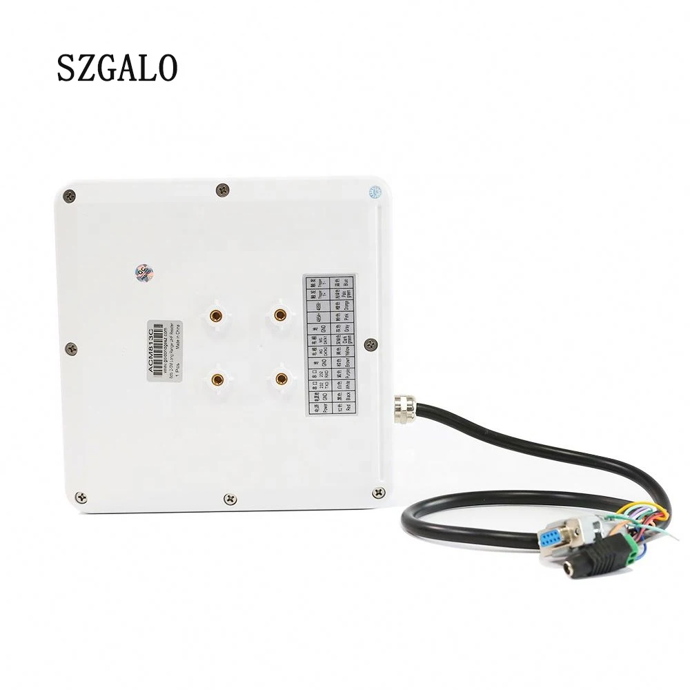 New 0-5m Uhf Rfid Reader Long Range Built in 30dbm Circular Antenna RS232/485 WG26/34 TCP/IP for Vehicle Management
