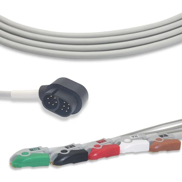 Zoll X compatibele 3.4m TPU 5 Lead AHA Standard ECG Cable