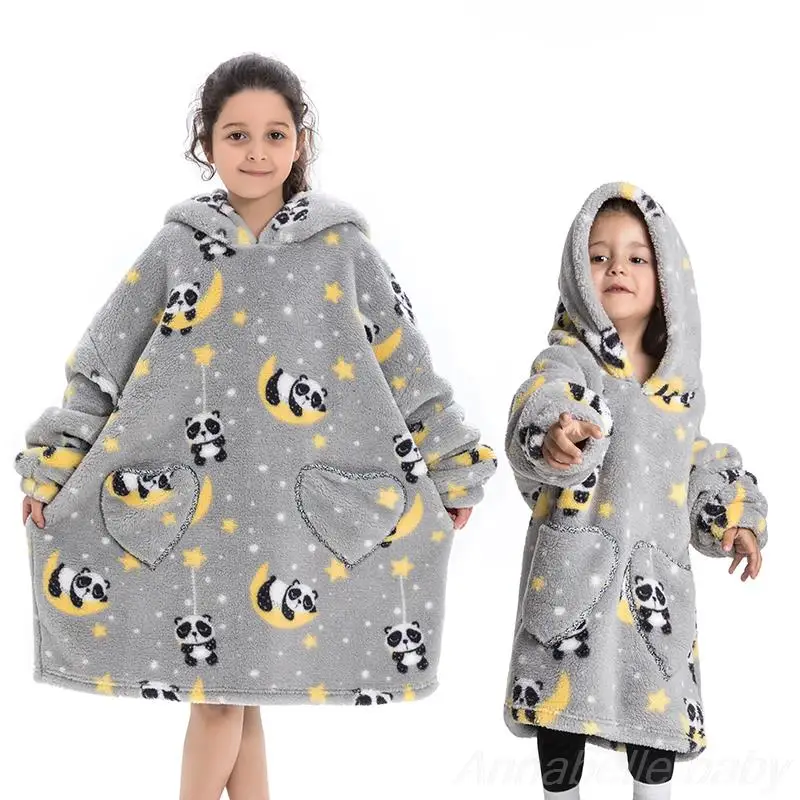 Felpa Coperta Panda Oversized Per Bambini – Morbida, Calda E Super Divertente! - 4