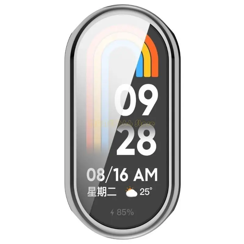 F62C 모든 포괄적 인 전기 도금 케이스 보호 도금 커버 시계 피트니스 트랙 9/9NFC에 적합한 전기 도금 가드