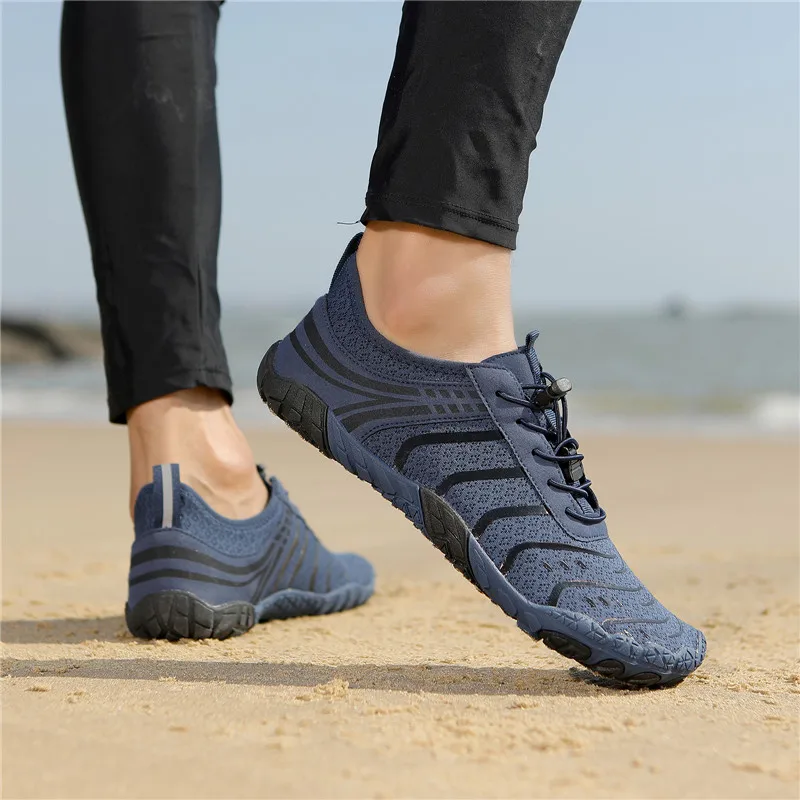 

Summer Wading Shoes Men Outdoor Lightweight Anti-slip Breathable Water-resistant Flat-bottomed Breathable Soft Casual Shoes Men