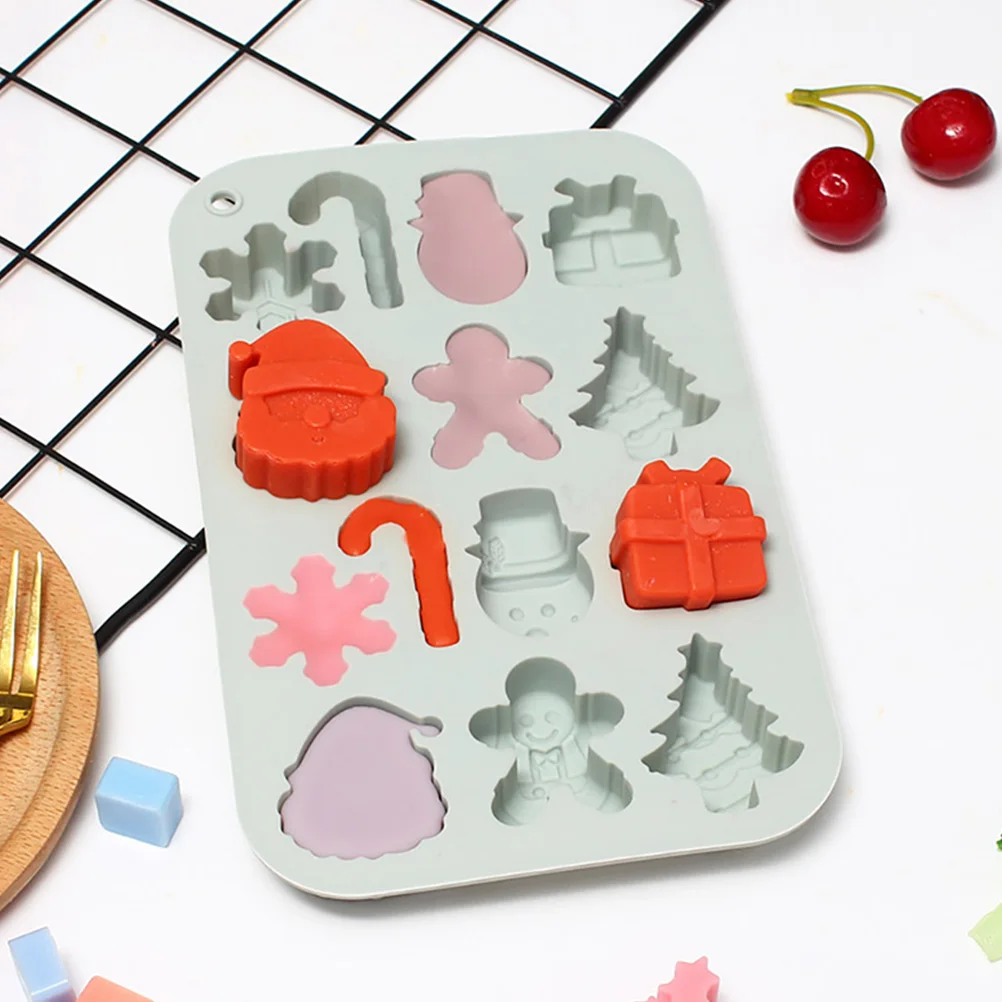 

2Pcs Christmas Silicone Mold Cake Baking Flexible Chocolate Candy Mold DIY Baking Chocolate Making Tools Silicone Molds