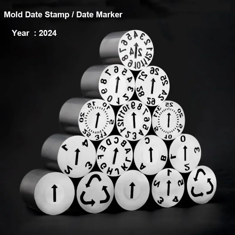 10 PCS Plastic Mold Accessories Date Stamps Die Date Code Inserts Date Marked Pins