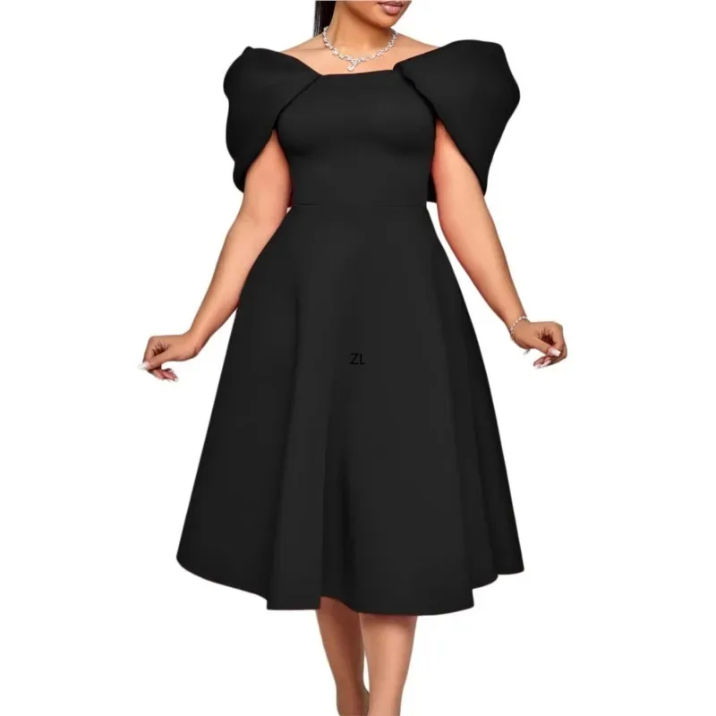 

African Dresses For Women 2024 New Arrival Summer Solid Color Sexy Elegant Party Dress Birthday Bridesmaid Wedding Dress Robes