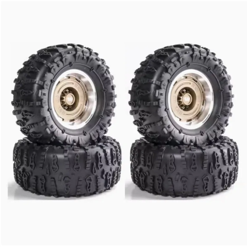 Fits 1/8 MJX H8H RC Crawler / Yikong 4082, TRX4 & 1:7 RLAARLO MK07 – Durable 2.6 Inch Tires & Wheels, Universal Upgrade Parts