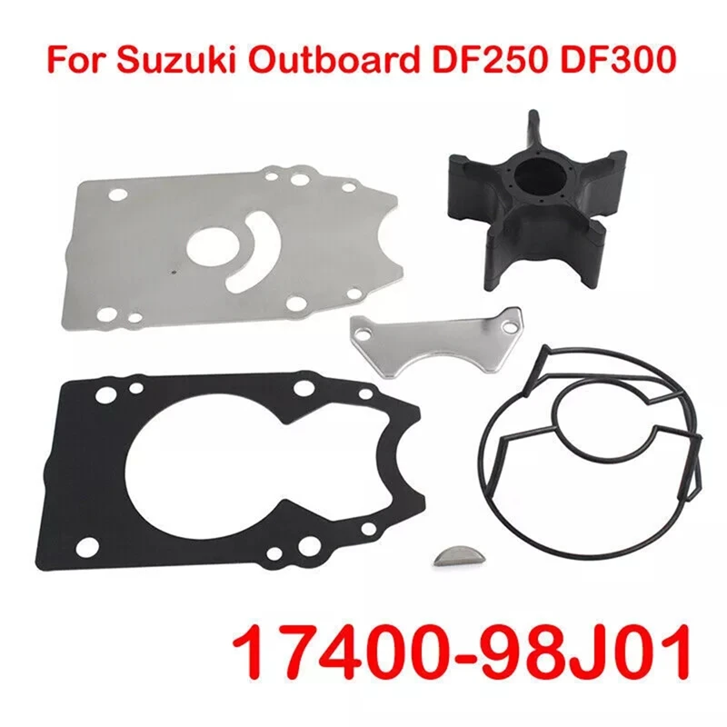 17400-98J01 Water Pump Impeller Service Kit Fit For Suzuki 4 Stroke Outboard DF250 DF300 Motor 17400-98J01 17400-98J02