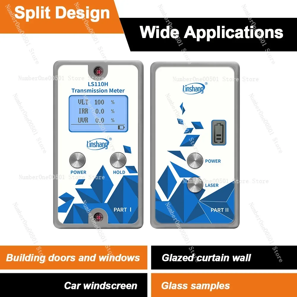 LS110H 1400nm IR Window Tint Glass Light Transmittance Detection Split Solar Film Tester Window Tint Meter for Car