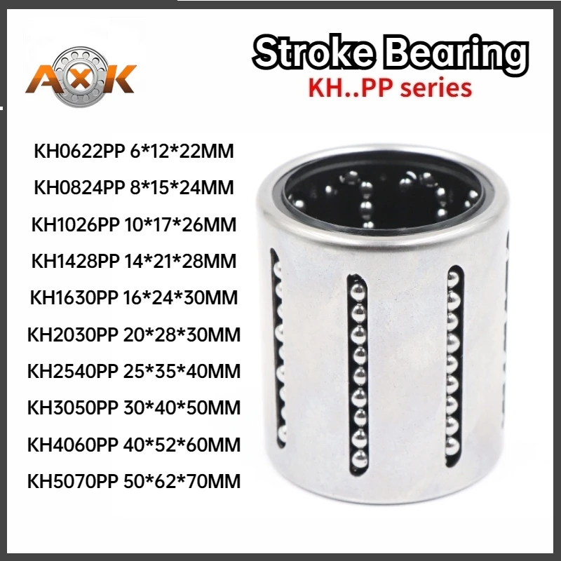 

2 шт. линейный подшипник, штамповочный подшипник хода KH0622PP 6*12*22 мм KH0824PP KH1026PP 10*17*26 мм KH1228PP 12*19*28 мм
