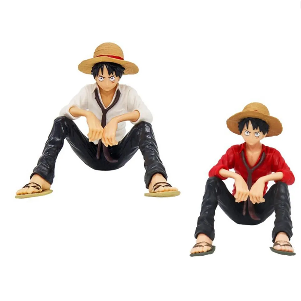 1 Stück Anime ONE PIECE Actionfigur Luffy in Sitzhaltung Strohhut-Kapitän PVC-Modell Sammlerstück Geschenk Spielzeug