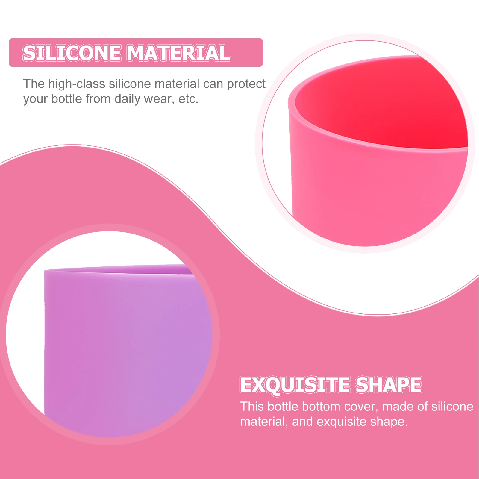 

4pcs Non-Slip Silicone Bottom Sleeves Heat-Insulated Protective Covers Versatile Cup Bottom Protectors Household Bottle Sleeve