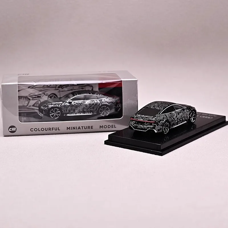 CMModel 1/64  RS7 Sportback 2022 Diecast AutoModel Black silver silk thread