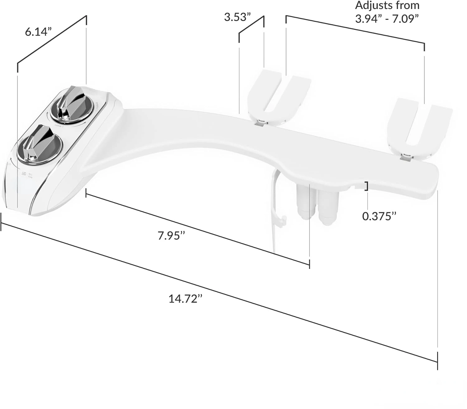 Only Patented  Attachment for Toilet Seat, Innovative Hinges to Clean, Slide-in Easy Install, Advanced 360° Self-Clean