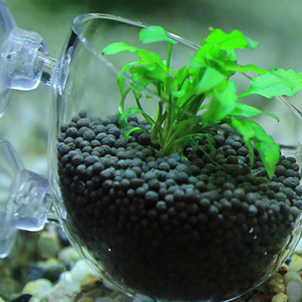 

2Pcs Aquatic Pot Glass Water Grass Cup Basin Permeable Holes Fish Tank Shrimp Aquarium Water Grass Cultivate Cup Decor