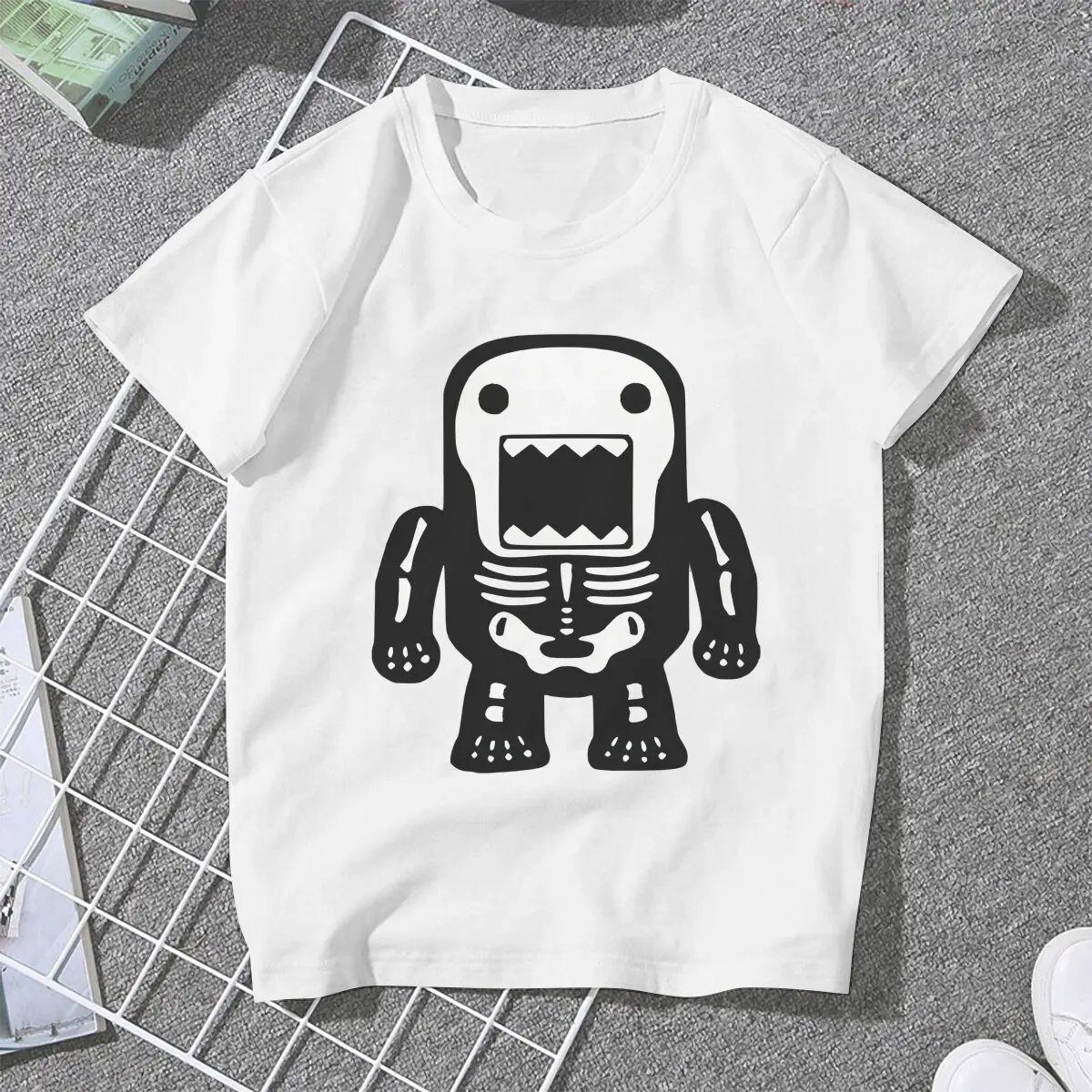 Anime Domo Kun Halloween Tshirt Graphic Women Tops Vintage Goth Fibre Harajuku Polyester T Shirt