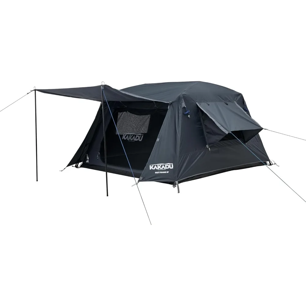 Kakadu 3-Person Camping Tent with 1-Minute Setup, Fast Frame Twin Hub Design, Pre-Attached Poles, and Stargazing Ready