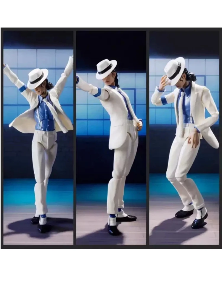 Michael Jackson Moonwalk Poseable Action Figure Classic Poses Pvc Model Figure Collectible Desktop Ornament Toy Fan Gift image 3