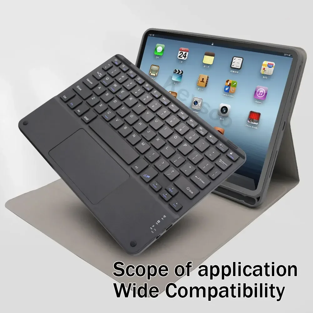 For iPad Combo Touch Keyboard Case with Trackpad for iPad Pro 11 10.5 Air 4 3 iPad 9 8 7 Detachable Keyboard Leather Folio Cases