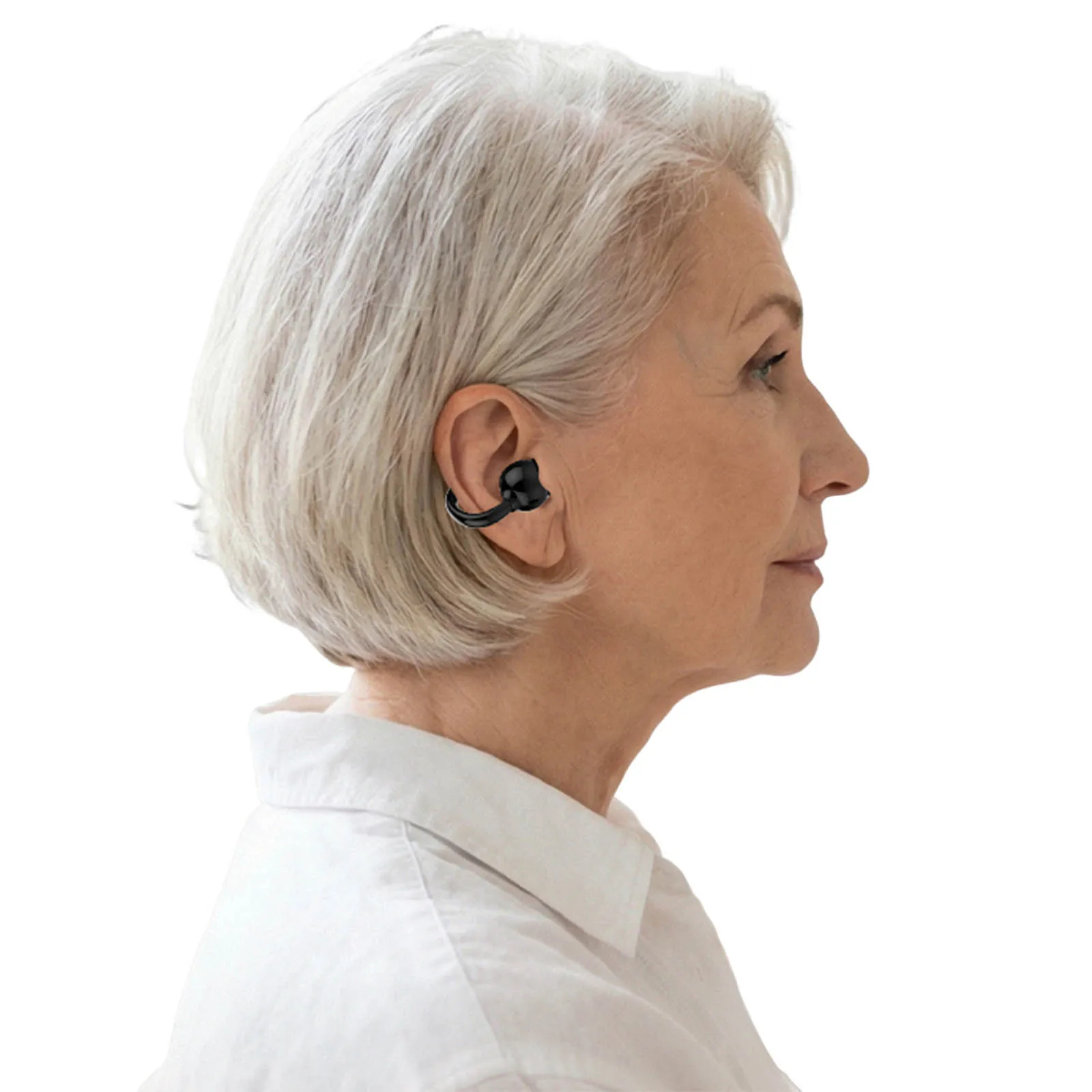 Bluetooth-Compatible Single-Ear Headset Noise Reduction Clip-On Sports Headphones Sport Ear Clip Earbuds for Office & Daily Use