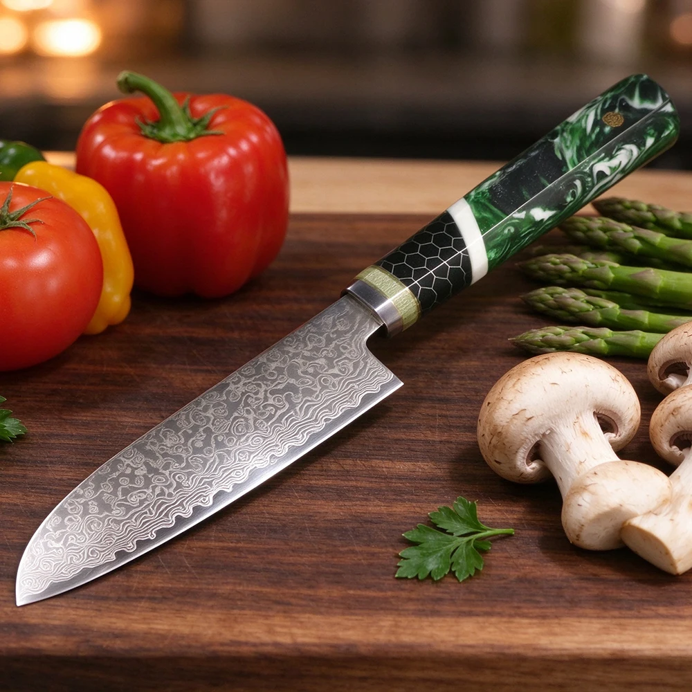Hot Sale 67 Layer Japanese Damascus Utility Knife VG10 Core High Hardness Razor Sharp Fruit Multi-purpose Kitchen Cooking Knife
