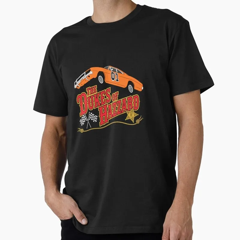 Retro Dukes of Hazzard Vintage Hazzard County Racing Graphic T-Shirt General Lee 01 Muscle Car Tee Classic 80s TV Fan Gift Tops