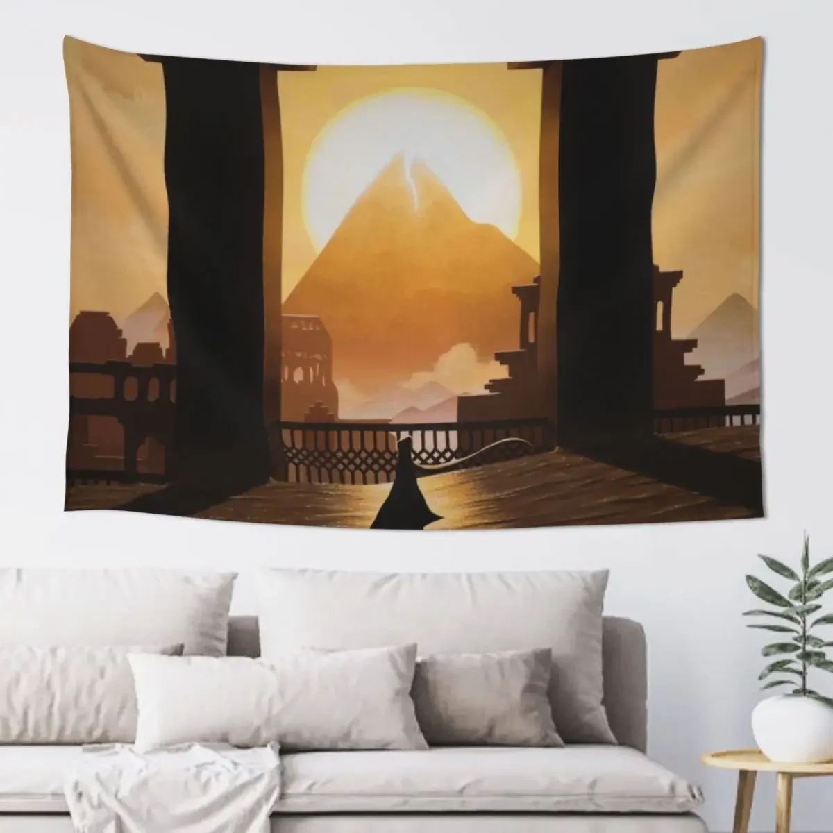 

Golden Sands Tapestry Home Decorations Aesthetic Mushroom Tapestry