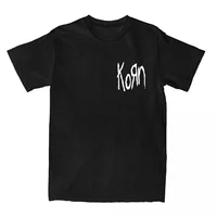 Camiseta con logotipo de Korn para hombre, Camisa de algodón con cuello redondo, manga corta, 4XL, 5XL, 6XL