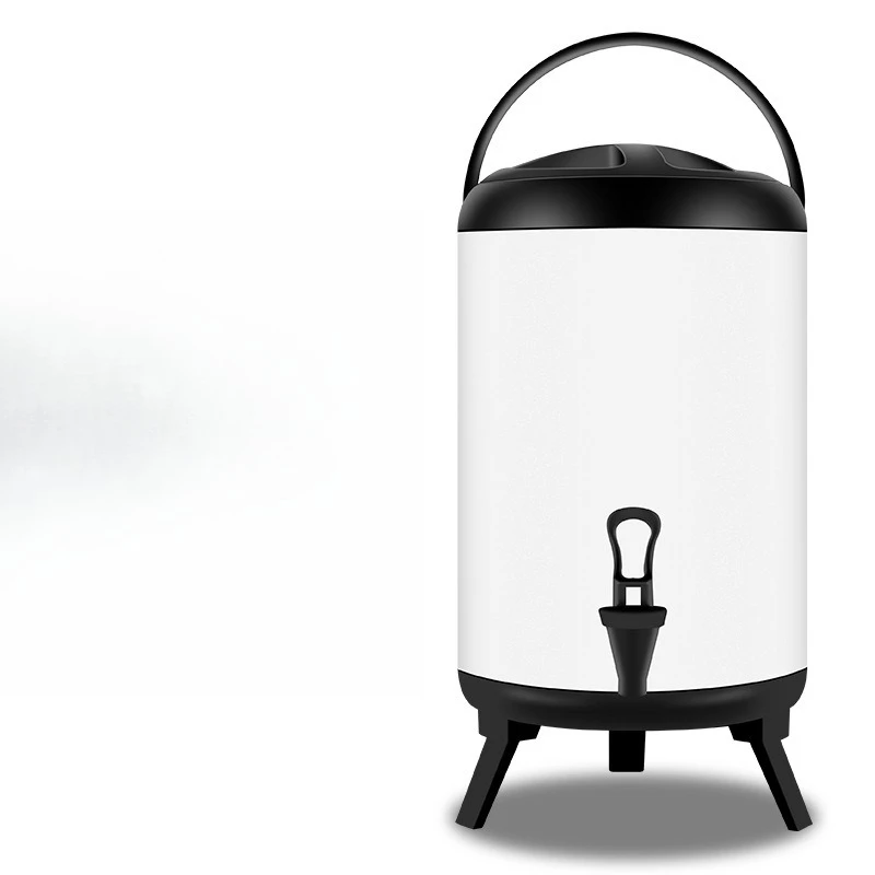 

Stainless steel baking paint foam insulation bucket milk tea shop large capacity hot and cold tea bucket commercial double layer