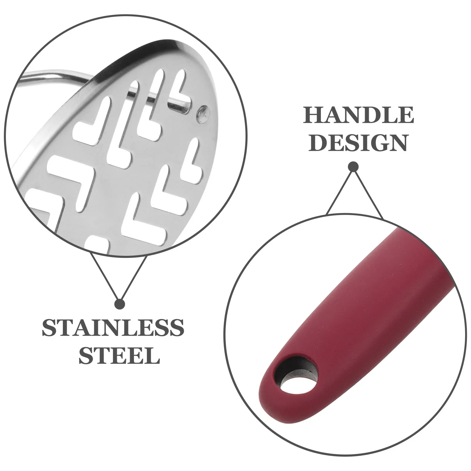 

Potato Masher Stainless Steel Manual Crusher For Potatoes Beans Vegetables Fruit Kitchen Gadget Tool Cooking Accessories