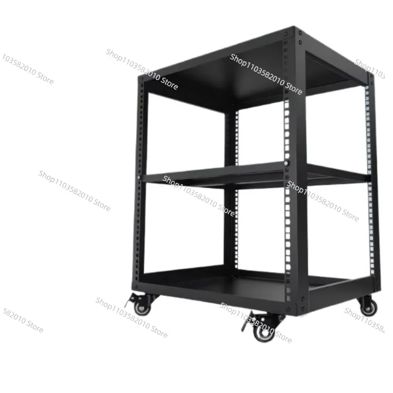 Open Frame Server Rack 12U/16U/20U, Floor Standing or Wall Mounted, Adjustable Depth for Micro Data Center & Office Use