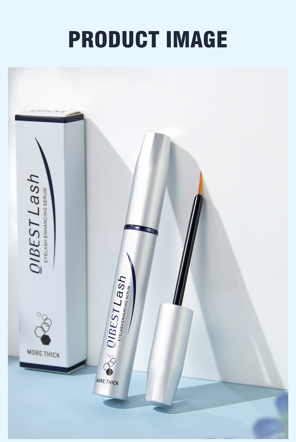 QIBEST Wimpernwachstumsserum Feuchtigkeitsspendendes Flüssiges Wimpernserum Verlängerndes Make-up Volleres Augenbrauenserum Wimpern-Kosmetik – Detail 11