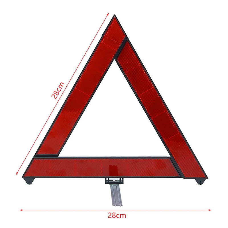 Автомобильный штатив, сложенный знак остановки, отражатель, предупреждение о аварийном поломке автомобиля, треугольник, красный светоотражающий знак