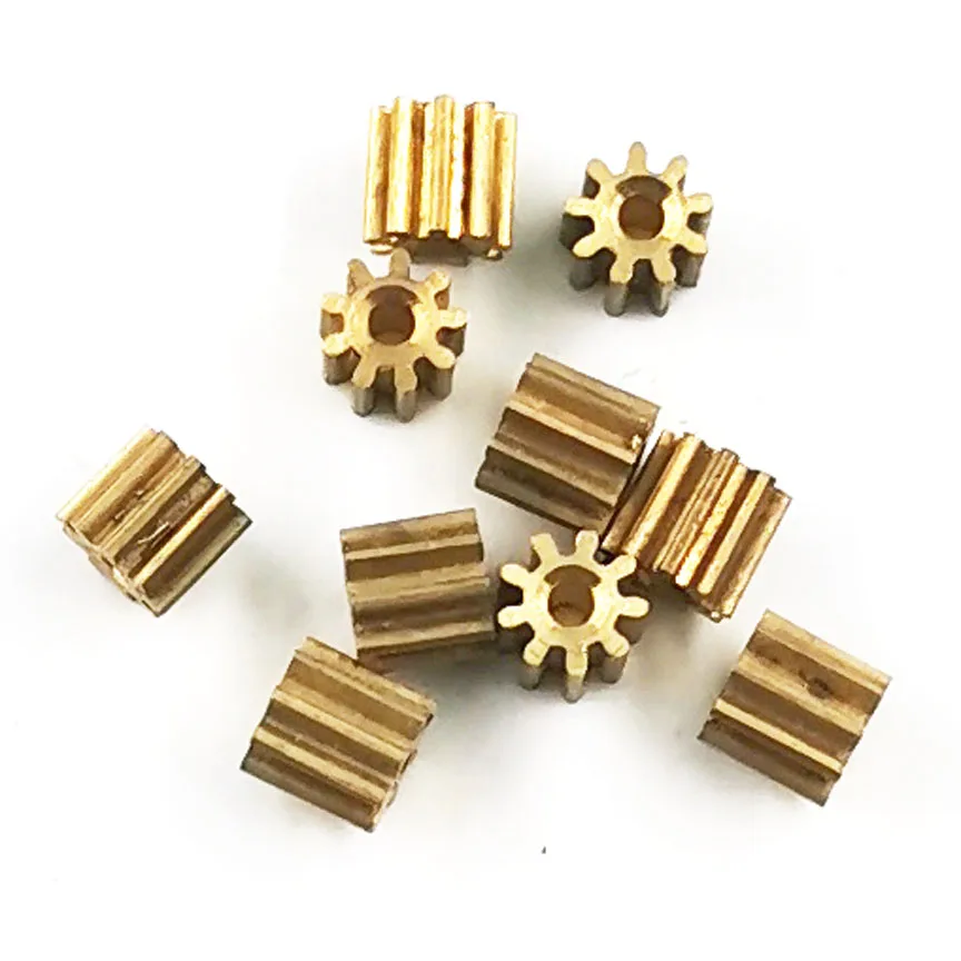 91A 0.3M Copper Pinion 9 Teeth Aperture 0.97mm Tight for 1mm shaft Motor Gear Toy Aircraft Pinion 9T