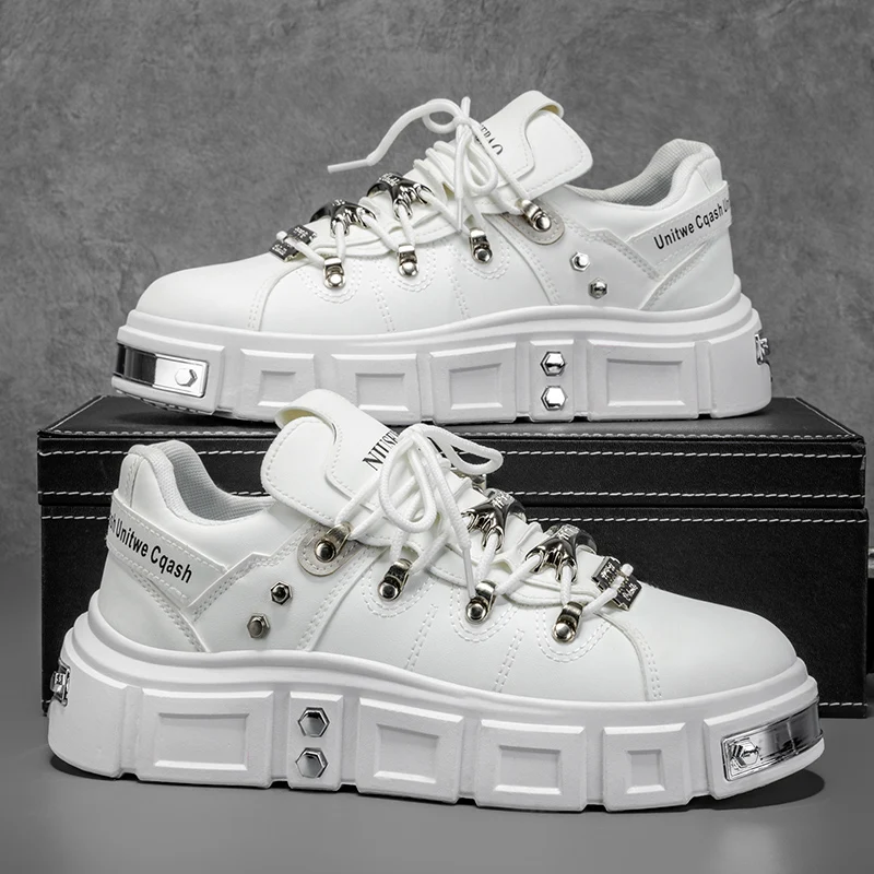

Men's Trendy Rivet Decor Casual Sneakers, Stylish All-Season Footwear, Comfortable Daily Wear Shoes for Men