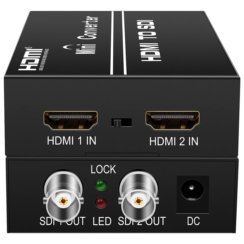 HDMI to SDI Converter, Converter Two HDMI in Two SDI Output (with Power Supply Adapter) for Camera CCTV