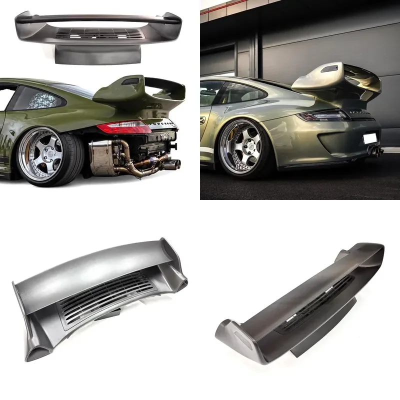 for Porsche 911 997 Turbo RWB Style Dry Carbon Fiber Rear Wing GT Tail Spoiler for 997.1 997.2 Car Modification Accessories