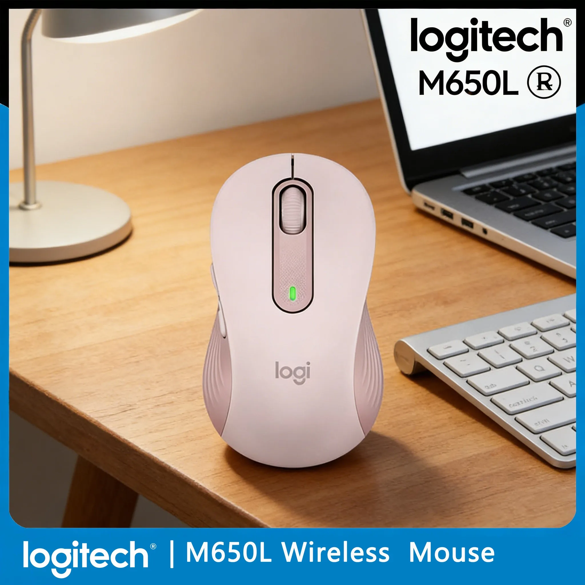 

Беспроводная мышь Logitech M650/M650L с двумя режимами работы, совместимая с несколькими устройствами, портативный дизайн